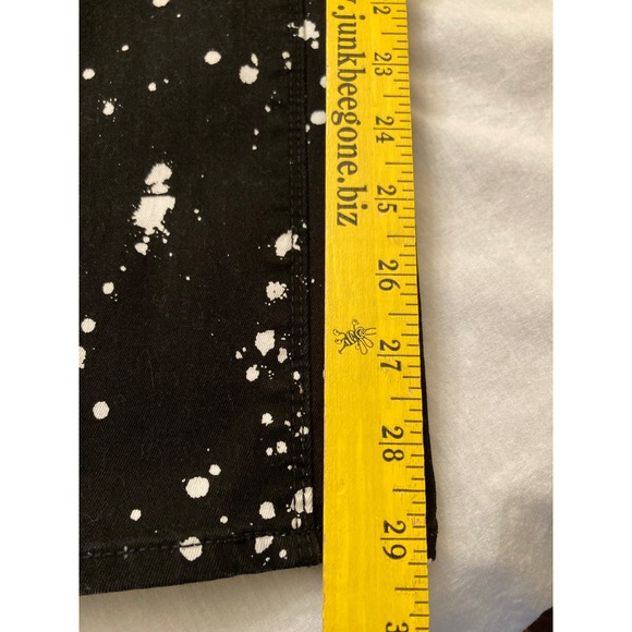 Two By Vince Camuto Black White Splatter Paint Jeans Size 30/10 - Picture 6 of 9